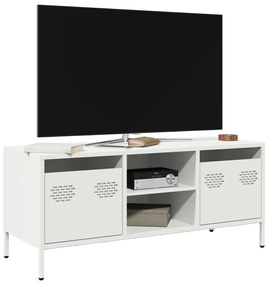 Mobile Tv Bianco 101,5x39x43,5 Cm İn Acciaio Laminato A Freddo /