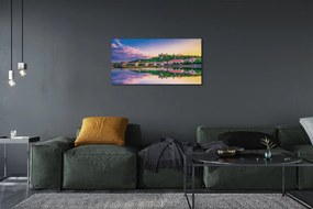 Quadro stampa su tela Germania Sunset River 100x50 cm