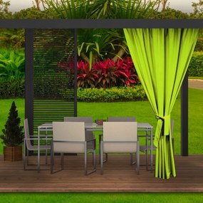 Bellissime tende estive per il gazebo del giardino in verde lime 155x220 cm