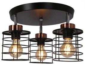 Plafoniera in metallo nero Glob - Candellux Lighting