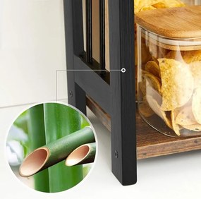 Scaffale a ripiani per cucina MARGE, nero