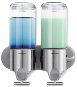 Distributore di sapone a parete in acciaio inox color argento da 880 ml - simplehuman