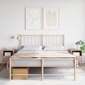 Comodini 2 Pz Rosa 36x39x50,5 Cm İn Acciaio /