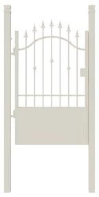 Cancello con serratura elettrica Civetta in ferro, apertura a sinistra, L 104.5, H 150-165 cm, di colore bianco