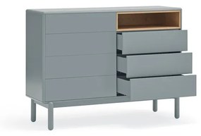 Cassettiera bassa blu-grigio 120x90 cm Corvo - Teulat