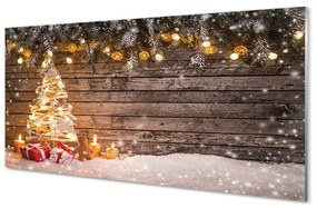 Pannello paraschizzi cucina Decorazioni per la neve dell'albero di Natale 100x50 cm