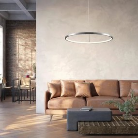 Lampadario LED a sospensione con filo LEA LED/20W/230V 4000K diametro 50 cm cromo opaco