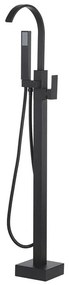 Miscelatore per vasca da bagno freestanding nero RIBBON Beliani