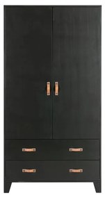 Armadio in pino nero 94x180 cm Dian - WOOOD