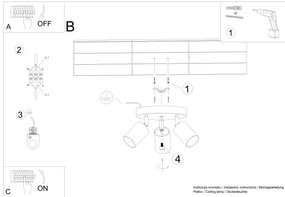 Sollux SL.1292 - Faretto VERDO 3xGU10/10W/230V nero