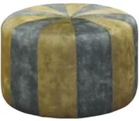 Pouf moderno in velluto grigio e verde l.54 x h.35 - Mobili 2G