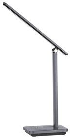 Lampada Da Tavolo Minimal Iniesta Policarbonato Grigio Luce Led Integrato 3,6W