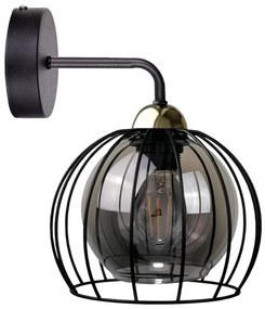 Applique SOLO BLACK 1xE27/60W/230V nero/oro