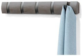 Appendiabiti da parete grigio chiaro in legno di pioppo Flip - Umbra