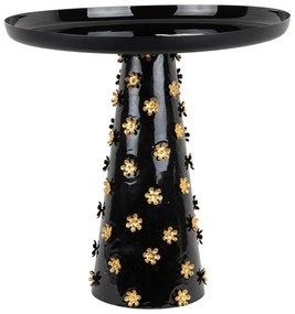 Tavolo rotondo in metallo ø 50 cm Golden Flowers - Leitmotiv