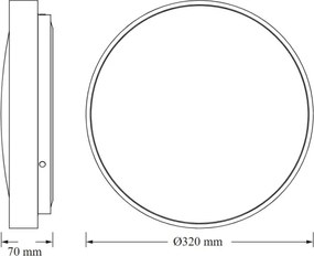 Osram - Plafoniera LED CEILING LUXO LED/18W/230V, diametro 32 cm, nera