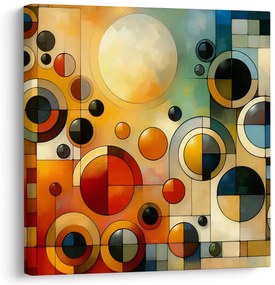 Quadro su tela – Geometria in toni caldi