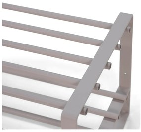 Scarpiera in metallo grigio-beige Rex - Spinder Design