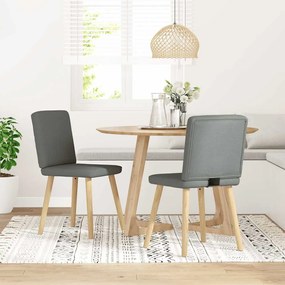 Sedie Da Pranzo 2 Pz Grigio Scuro İn Tessuto /