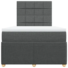 Giroletto a molle con materasso grigio scuro 120x200 cm tessuto