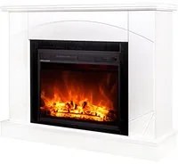 Camino Elettrico da Pavimento 85x110x27 cm Effetto Fiamma 1500W Madeira & Lorance