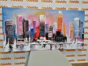 Quadro su tela – Città costiera