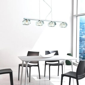 Azzardo AZ0493 - Lampadario a sospensione con filo RUBIC 4xG9/40W/230V