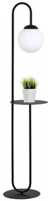 Lampada da terra in acciaio BARI LP1 E14 da interno Colore del corpo Nero