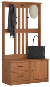 Albero Da Ingresso Sandens 87x40x159,5 Cm İn Legno Di Pino /