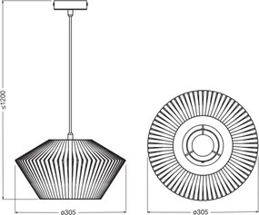 Osram - Lampada a sospensione DECOR STRIPES 1xE27/10W/230V Ø 30,5 cm beige