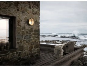 Nordlux - Lampada da parete per esterni POLPERRO 1xE27/12,5W/230V IP64 ottone