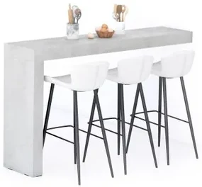 Penisola Evolution 180x40, Grigio Cemento