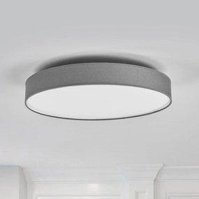 Plafoniera LED Saira di Lindby, Ø 50 cm, grigio, tessuto