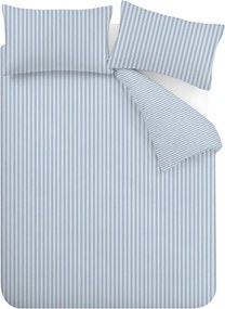 Set copripiumino e federa blu per letto singolo 135x200 cm Epping Textured Stripe – Catherine Lansfield