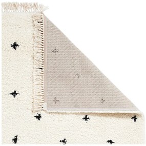 Tappeto bianco e nero Dots, 120 x 170 cm Boho - Think Rugs