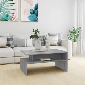 Tavolino salotto grigio sonoma 90x60x42,5 cm legno multistrato