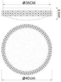 Globo 41749-22 - Plafoniera LED OVI LED/22W/230V