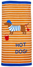 Telo mare arancione in cotone 76x160 cm Hot Dog – Catherine Lansfield