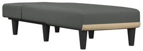 Chaise longue in tessuto grigio scuro