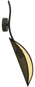 Applique da Parete in Acciaio e Tessuto LOTUS K1 Nero E14