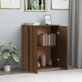 Credenza rovere marrone 60x30x75 cm in legno multistrato