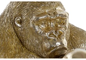Statua Decorativa DKD Home Decor Dorato Resina Gorilla (33 x 33 x 43 cm)