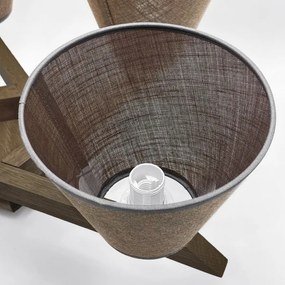 Brilagi - Lampadario LED ANTHONY 5xE14/40W/230V rovere noce/marrone