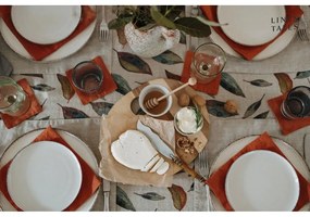 Tovaglia di lino 140x140 cm Golden Fall - Linen Tales