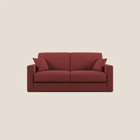 Best Divano letto matrimoniale in tessuto smacchiabile QuickClean T08 rosso 216 cm (mat. 160x197)