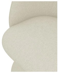 Sedia da pranzo color crema in imbottito Maia – Makamii