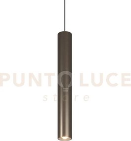1203 sospensione tonda 1 luce attacco gu10 colore bronzo con cavo c...