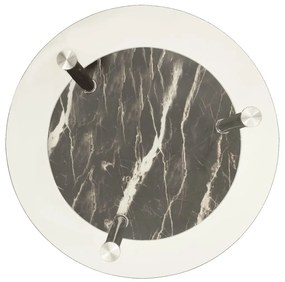 322789  2-tier side table transparent &amp; black 38 cm tempered glass