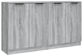 Credenze 2 pz grigio sonoma 60x30x70 cm in legno multistrato