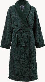 Accappatoio unisex in velluto jacquard di cotone con retro in spugna Dodo Pavone